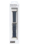 Nordstrom Rack Leather Apple Watch® Watchband In Blue