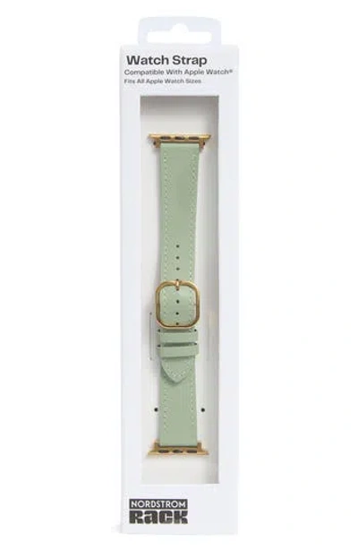 Nordstrom Rack Leather Apple Watch® Watchband In Green