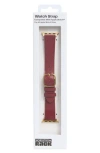Nordstrom Rack Leather Apple Watch® Watchband In Pink