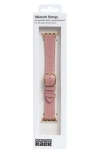 Nordstrom Rack Leather Apple Watch® Watchband In Pink