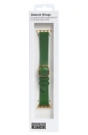 Nordstrom Rack Leather Apple Watch® Watchband In Green
