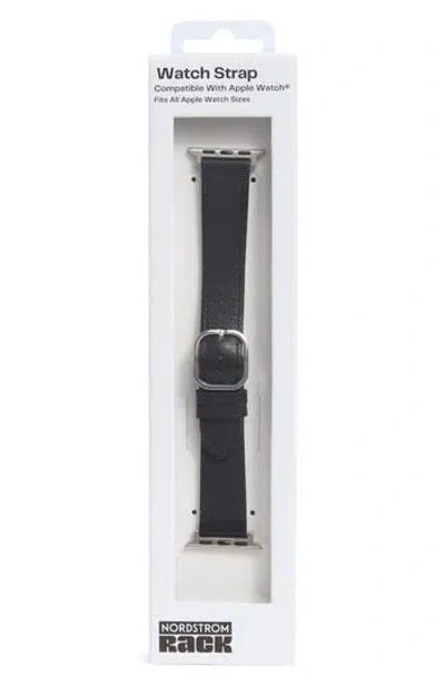 Nordstrom Rack Leather Apple Watch® Watchband In Blue