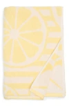 Nordstrom Rack Lemons Fringed Cotton Terry Cloth Beach Towel In Yellow Banana