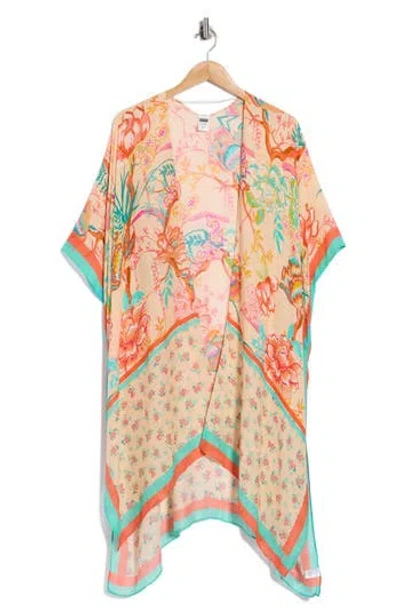 Nordstrom Rack Lightweight Print Ruana In Multi