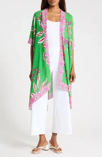 Nordstrom Rack Lightweight Print Ruana In White