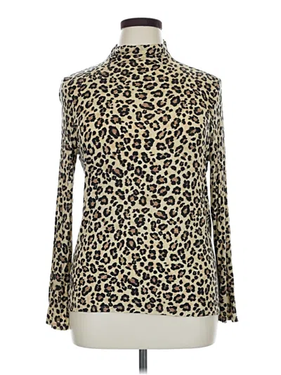 Pre-owned Nordstrom Rack Long Sleeve Blouse In Gold