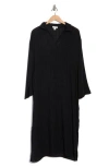 Nordstrom Rack Long Sleeve Cover-up Dress In Black