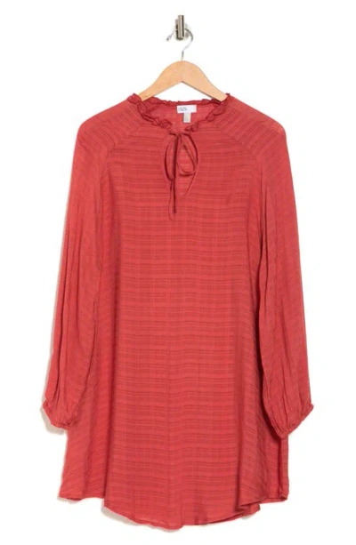 Nordstrom Rack Long Sleeve Cover-up Dress In Rust Spice