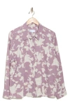 Nordstrom Rack Long Sleeve Crepe Button-up Shirt In Purple Morn Terrace Floral