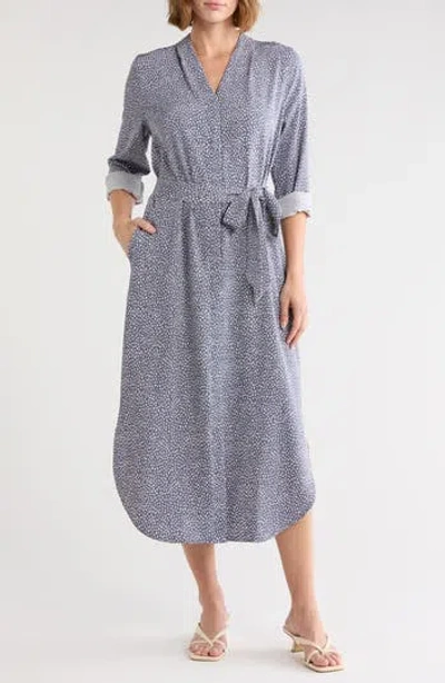 Nordstrom Rack Long Sleeve Shirtdress In Blue