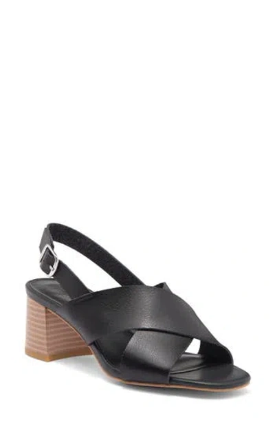 Nordstrom Rack Lyon Block Heel Slingback Sandal In Black