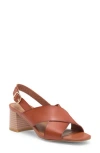 Nordstrom Rack Lyon Block Heel Slingback Sandal In Brown Raisin