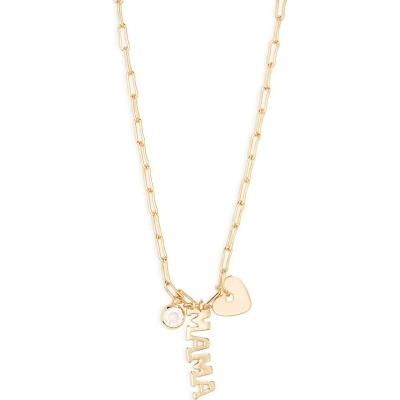 Nordstrom Rack Mama Signet Charm Necklace In Gold