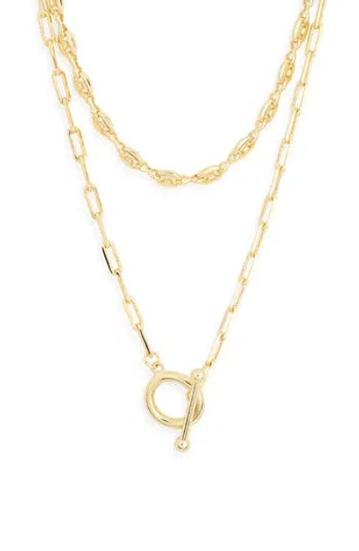 Nordstrom Rack Mariner Link Layered Necklace In Gold
