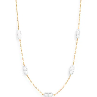 Nordstrom Rack Mariner Link Station Chain Necklace In Gold