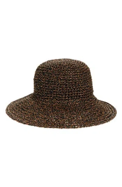 Nordstrom Rack Marled Straw Sun Hat In Brown