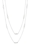Nordstrom Rack Marquise Cubic Zirconia Station Layered Necklace In Silver