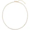 Nordstrom Rack Marquise Cz Tennis Necklace In Gold