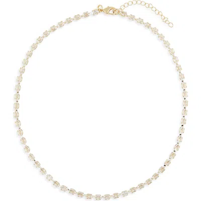 Nordstrom Rack Marquise Cz Tennis Necklace In Gold