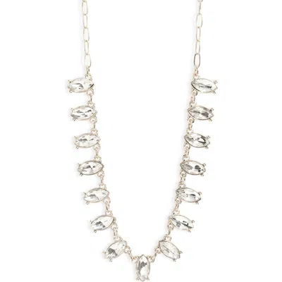 Nordstrom Rack Marquise Frontal Collar Necklace In Metallic