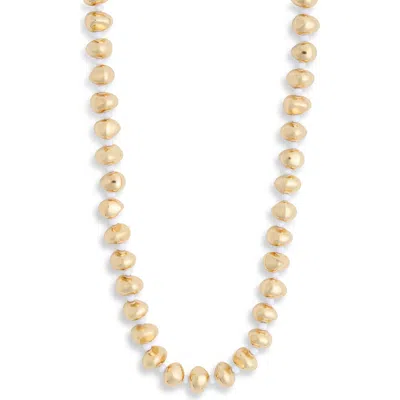 Nordstrom Rack Metallic Beaded Necklace In Gold