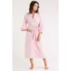 Nordstrom Rack Midi Waffle Knit Robe In Pink