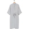 Nordstrom Rack Midi Waffle Knit Robe In Grey Heather