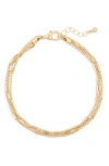 Nordstrom Rack Mini Ball Station Anklet In Gold