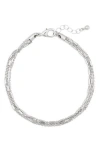 Nordstrom Rack Mini Ball Station Anklet In Silver