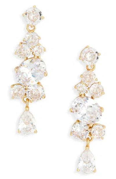 Nordstrom Rack Mixed Cubic Zirconia Drop Earrings In Gold