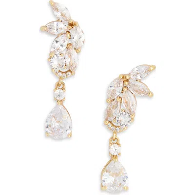 Nordstrom Rack Mixed Cut Cubic Zirconia Drop Earrings In Gold