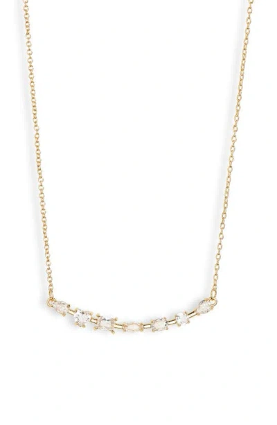 Nordstrom Rack Mixed Cut Cz Statement Necklace In Gold
