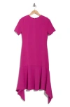 Nordstrom Rack Mixed Media Midi Dress In Pink Wild Aster
