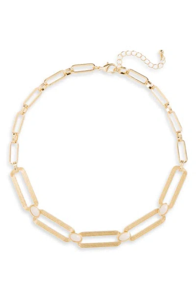 Nordstrom Rack Mixed Paper Clip Chain Necklace In Gold