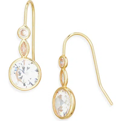 Nordstrom Rack Mixed Shape Cubic Zirconia Drop Earrings In Gold