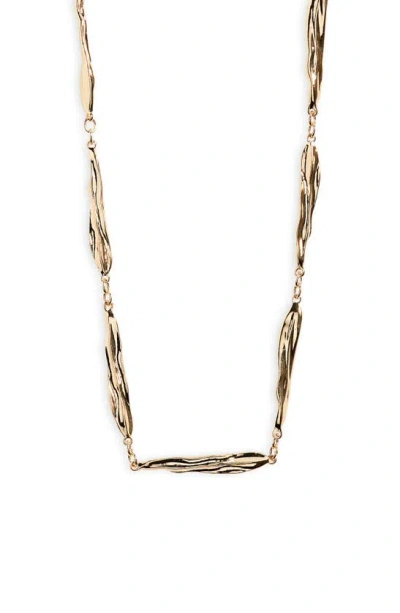 Nordstrom Rack Molten Bar Long Necklace In Gold