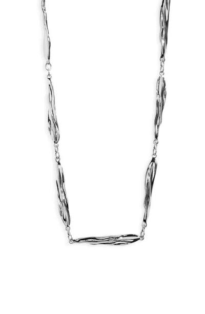Nordstrom Rack Molten Bar Long Necklace In Metallic