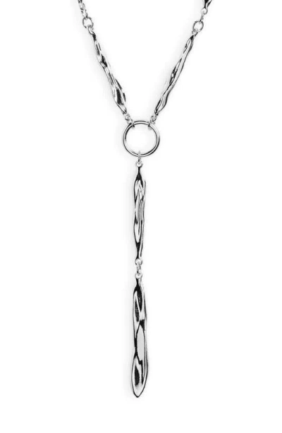 Nordstrom Rack Molten Bar Y-necklace In Metallic