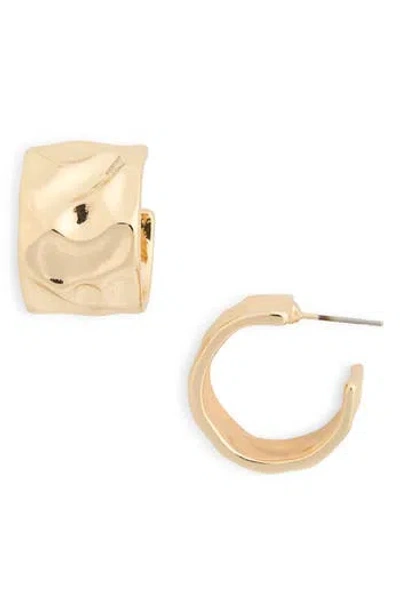 Nordstrom Rack Molten Hoop Earrings In Gold