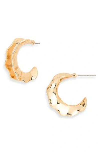 Nordstrom Rack Molten Hoop Earrings In Gold