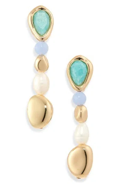 Nordstrom Rack Molten Linear Drop Earrings In Gold