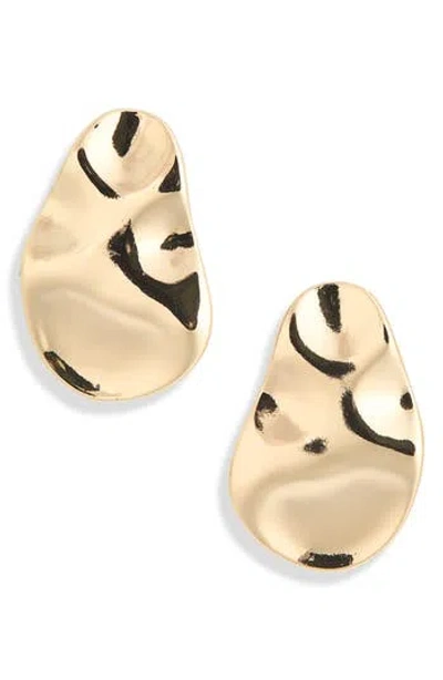 Nordstrom Rack Molten Oval Drop Earrings In Gold