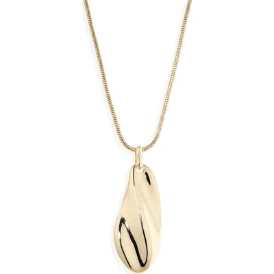 Nordstrom Rack Molten Pendant Drop Necklace In Gold