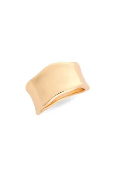 Nordstrom Rack Molten Wide Band Ring In Gold