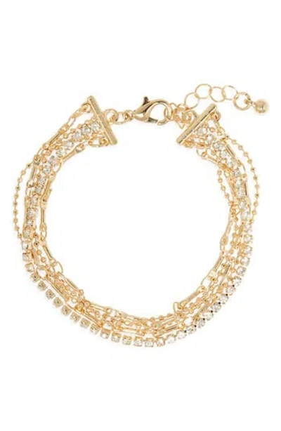 Nordstrom Rack Multirow Chain Bracelet In Gold