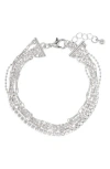Nordstrom Rack Multirow Chain Bracelet In Metallic