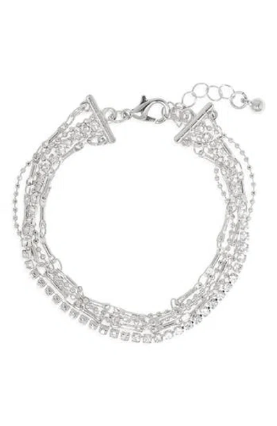 Nordstrom Rack Multirow Chain Bracelet In Metallic