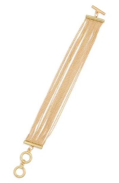 Nordstrom Rack Multistrand Ball Chain Bracelet In Gold