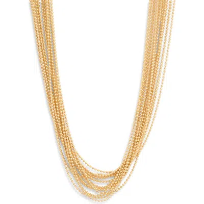 Nordstrom Rack Multistrand Chain Necklace In Gold