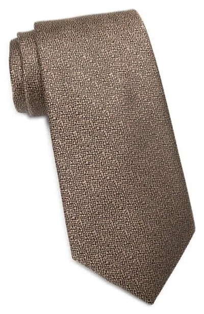 Nordstrom Rack Olympia Solid Silk Tie In Brown